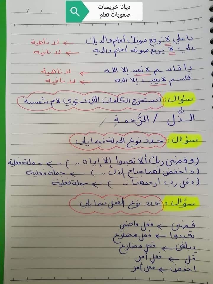 MjgzNTAzMQ12123 شرح وحدة بر الوالدين مادة اللغة العربية للصف الثاني الفصل الثاني 2020